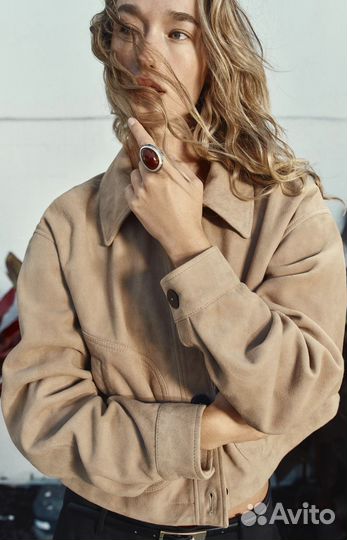 Куртка из 100% кожи zara XS S M L XL