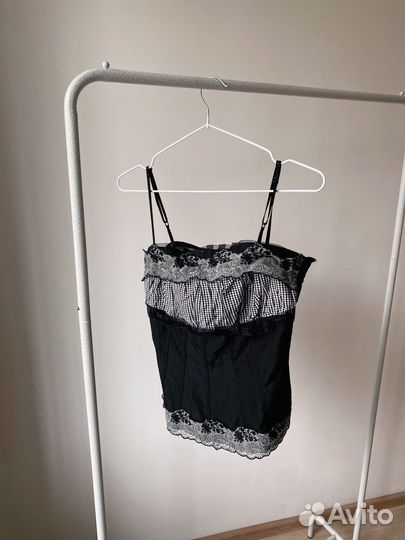 Корсетный топ с сеткой y2k