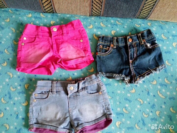 Джинсовые шорты на девочку 2-4 года