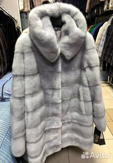 Шуба норковая с капюшоном 44 46
