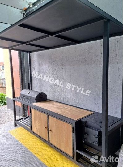 Мангал с крышей