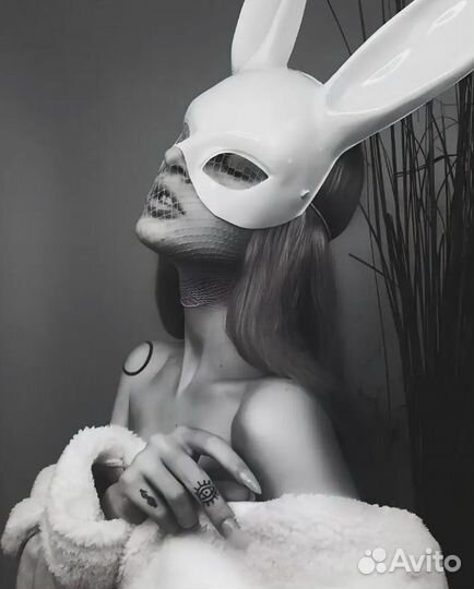 Маска кролика зайца карнавальная