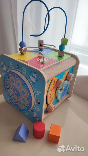 Кубик Бизиборд сортер деревянный Монтессори