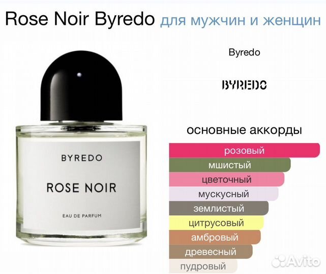 Духи Rose Noir Byredo 100мл