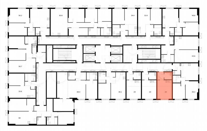 Квартира-студия, 20 м², 17/33 эт.