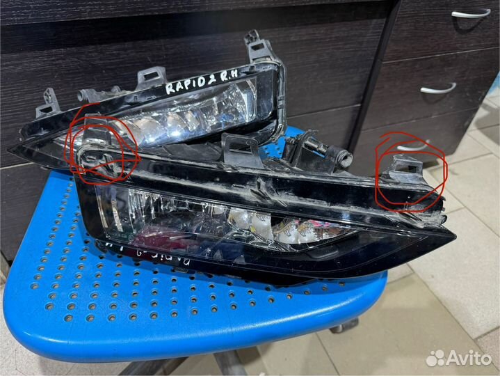 Противотуманные фары лев+прав Skoda Rapid 2