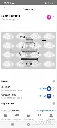 Пыльник шруса ford focus