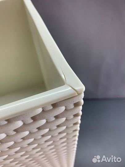 Кашпо idea (М-Пластика) напольное Ротанг, 11.2л, 2