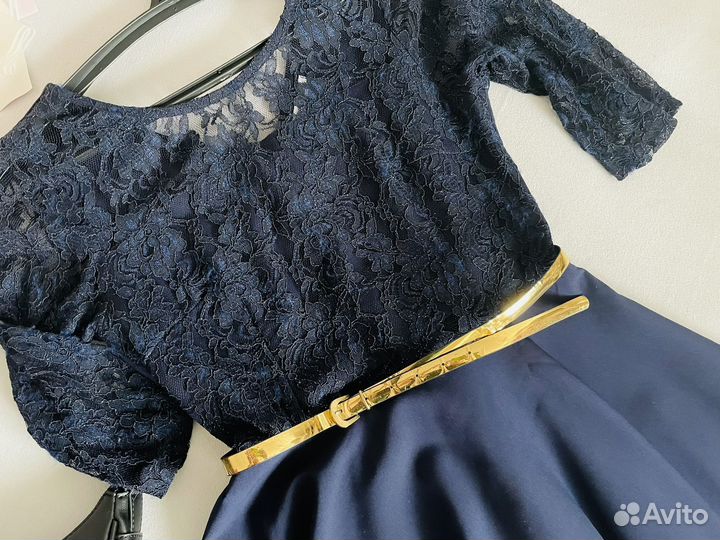 Вечернее платье синее 44 46 размера
