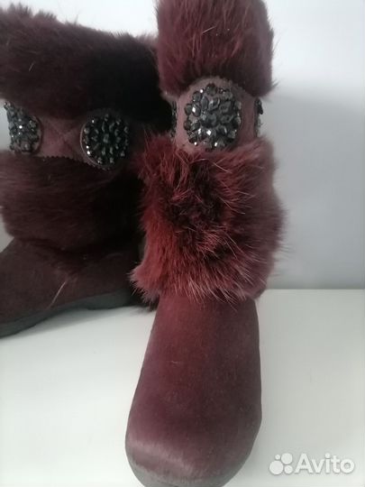 Зимние женские сапоги 36 новые натуральный мех