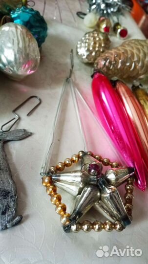 Бусы на елку, ёлочные игрушки СССР