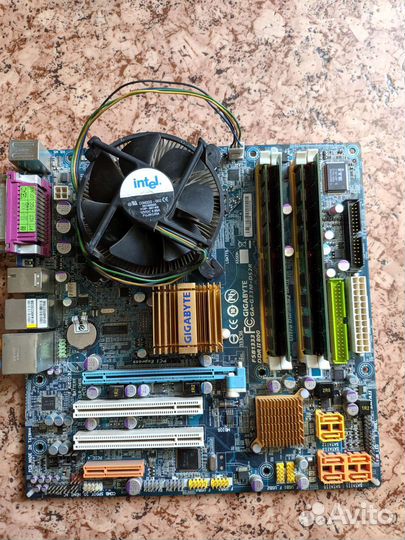 Материнская плата lga 775 ddr2 + Intel Q6600