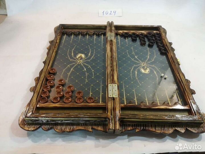 Нарды паук на стекле ручной работы