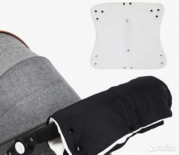 Муфта для рук на коляску черная