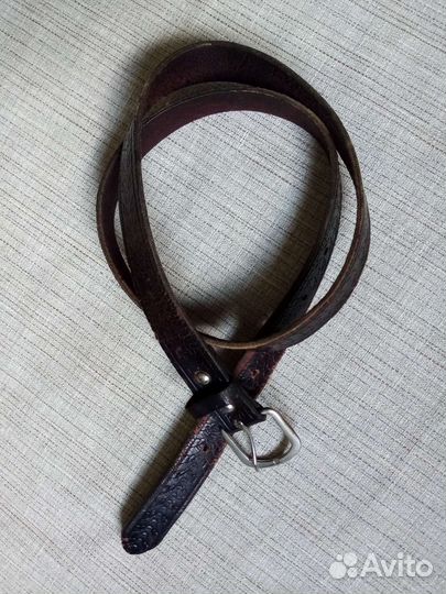 Ремень кожаный длина 1м18см