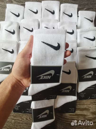 Носки nike высокие белые