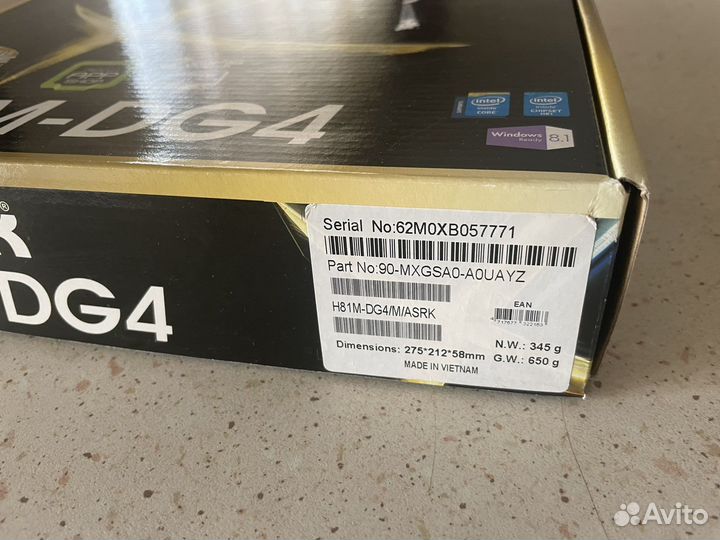 Материнская плата ASRock H81M-DG4