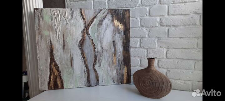 Картина 60х60см Горное ущелье