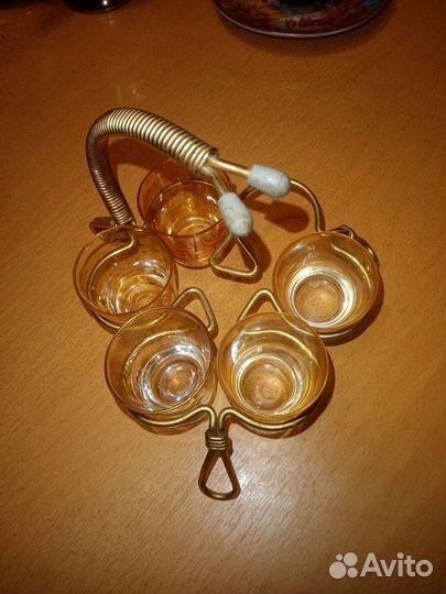 Ликерный набор гдр цветное стекло