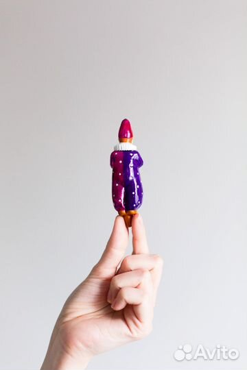 Ёлочная игрушка мальчик с дудочкой СССР