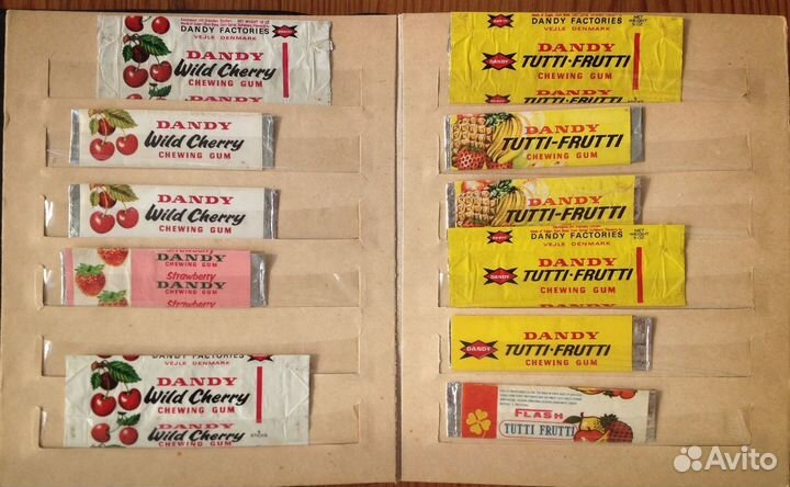 Альбом, этикетки от жев. резинок, 175+ шт, 1970-80