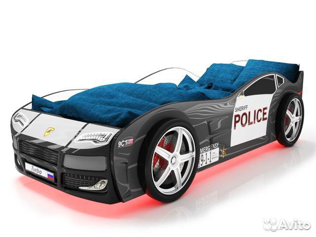 Детская кровать машина Турбо Полиция 2