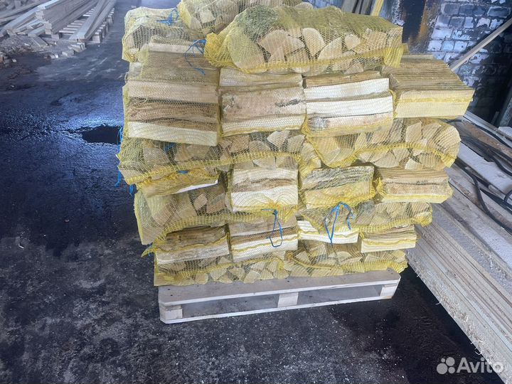 Дрова сухие в сетках