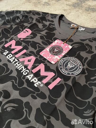 Футболка bape x inter miami черная