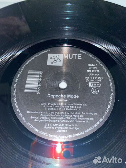 Depeche Mode - Ultra LP Europe 1997 оригинал 1st p