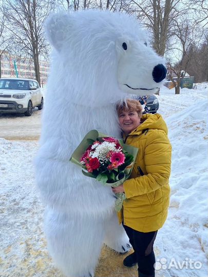 Аниматор на праздник Белый мишка