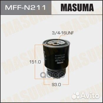 Фильтр топливный nissan almera 05- mffn211 Masuma