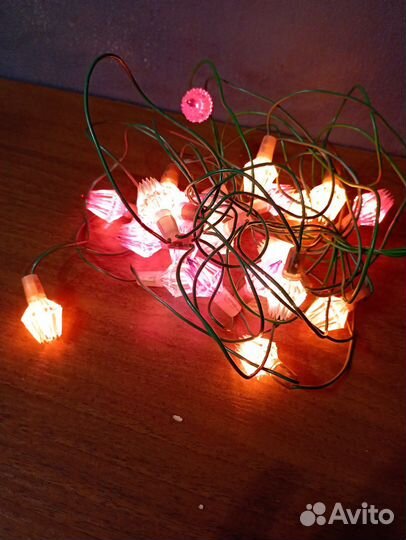 Елочная гирлянда СССР электрическая