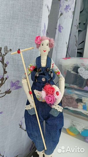 Кукла тильда - садовница