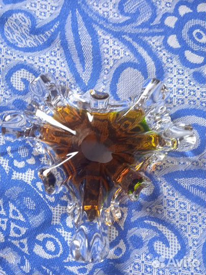 Пепельница цветное стекло СССР