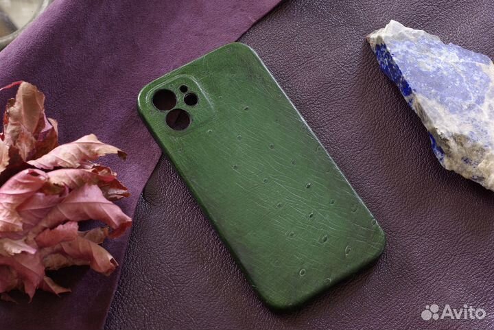 Чехол для телефона iPhone 12. Натуральная кожа