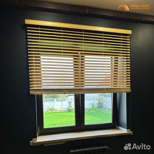 Деревянные жалюзи сосна
