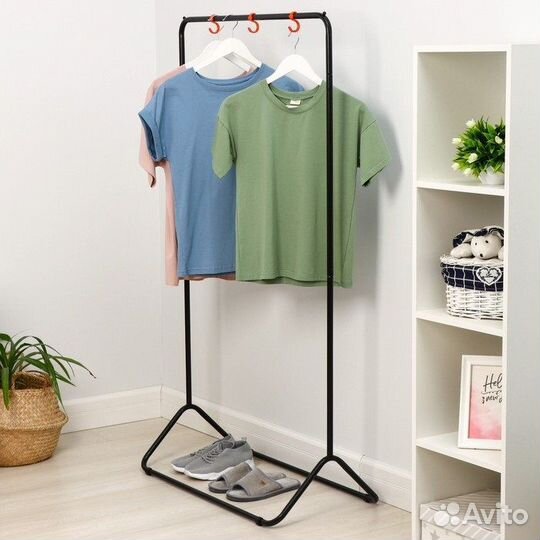 Вешалка стойка напольная, серый, черный