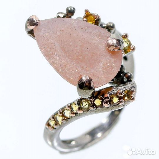 Солнечный камень кольца