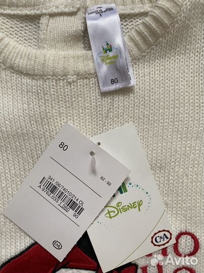 Новый джемпер Disney Минни маус 80 см