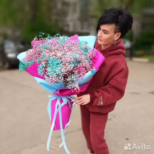 Букет-гигант из гипсофилы