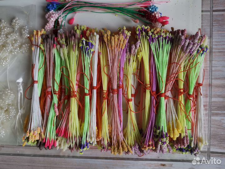 Заготовки для полимерных цветов. Серединки