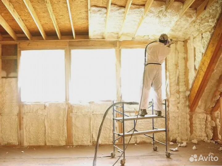 Утепление потолка пенополиуретаном