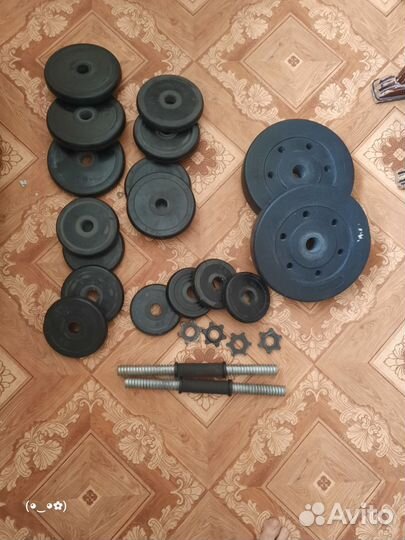 Спортивные блины, гантели разборные