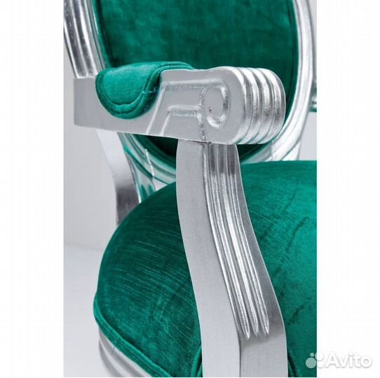 Кресло с подлокотники Louis Silverleaf Turquoise