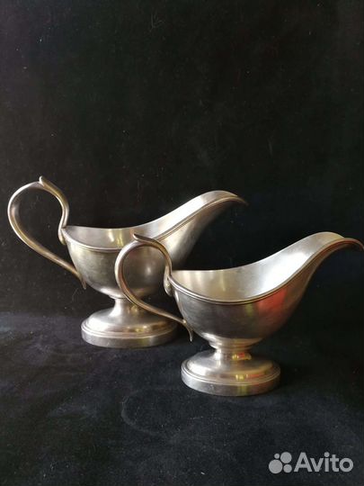 Соусники мельхиор серебрение Чехословакия винтаж