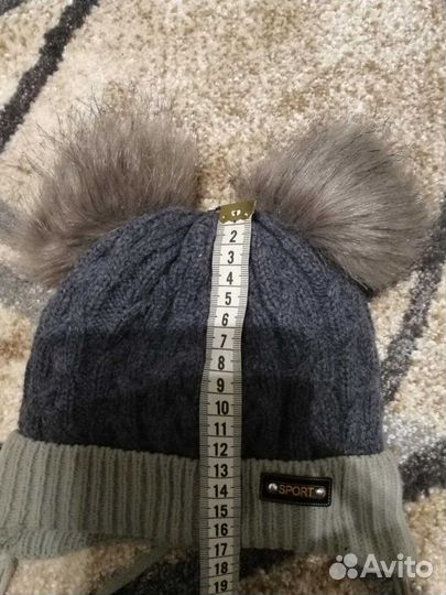 Шапка зимняя на мальчика,на 2-3 года