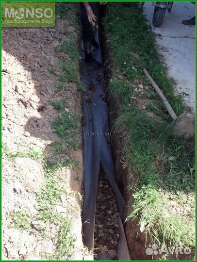 Дренаж. Осушение. Ливневка. Отмостка. под ключ