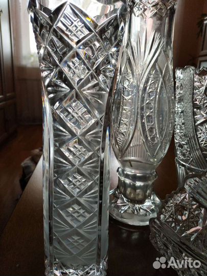 Вазы хрустальные штоф