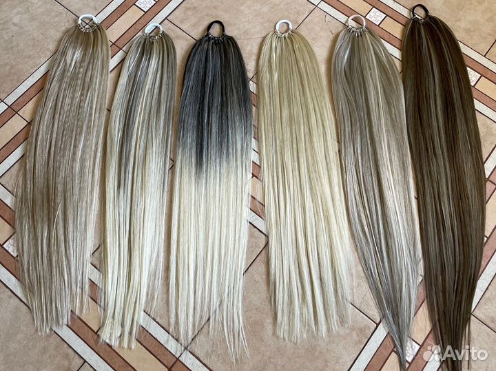 Хвост на резинке, накладной хвост, шиньон хвост