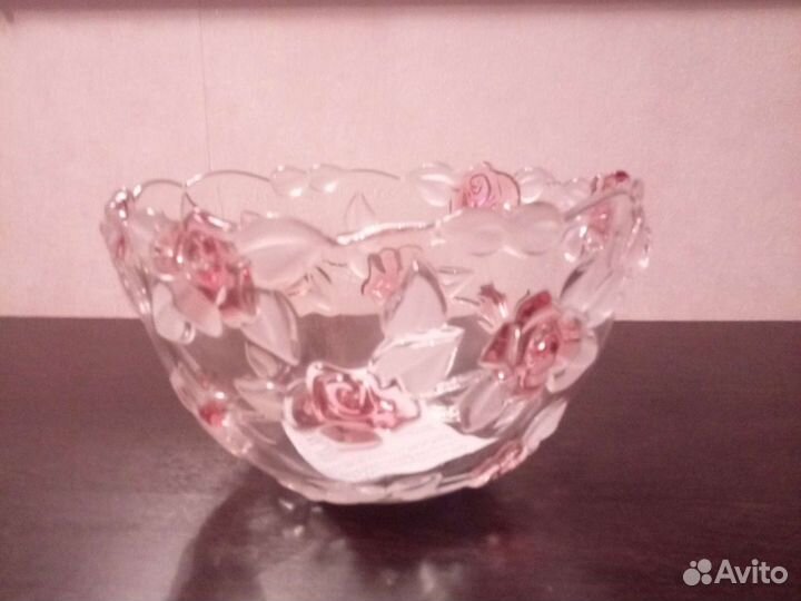 Ваза конфетница Waltherglas, Германия цветное стек